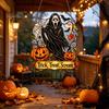 Halloween Home Accents Ghost Stained Glass Suncatcher for Windows, Gothic Acrylic Light Catcher with Style Colorful Reflection, Spooky Hanging