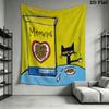 Pete Cat Dream Wall Hanging Printed Fabric Blanket Decorative Tapestries for Bedroom Living Room Home Decor