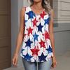 V-Ausschnitt Tanktop Damen Print Tanktop Lässiges Lockeres Ärmelloses Shirt