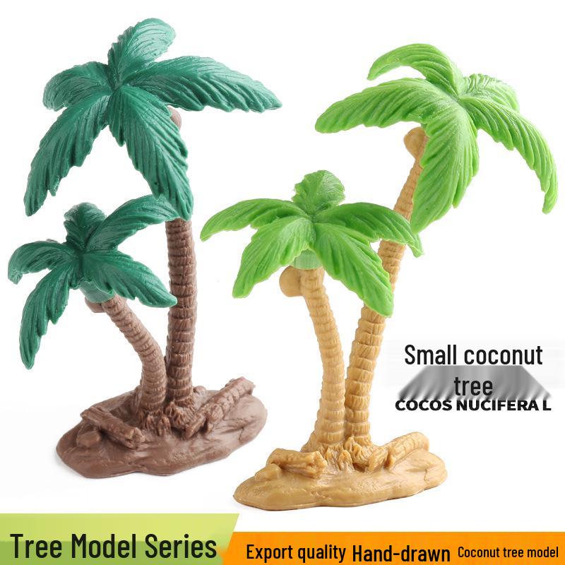Cognitive Coconut Tree Model: Handmade Desktop Landscaping Ornament