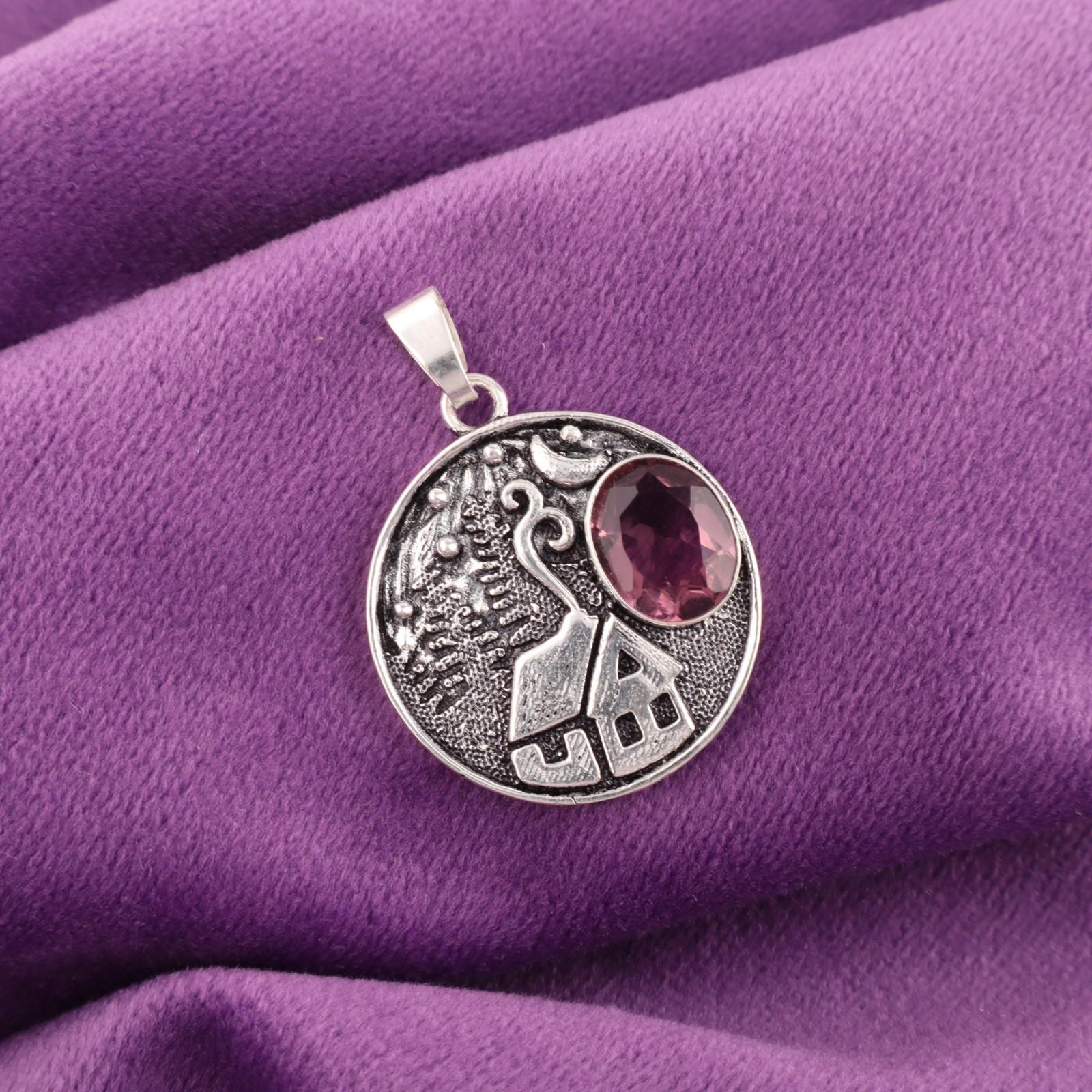 

Родолит Драгоценный камень Ювелирные изделия из серебра 925 пробы Ручная работа Подвеска 1,29 Для женщин CP-39-13