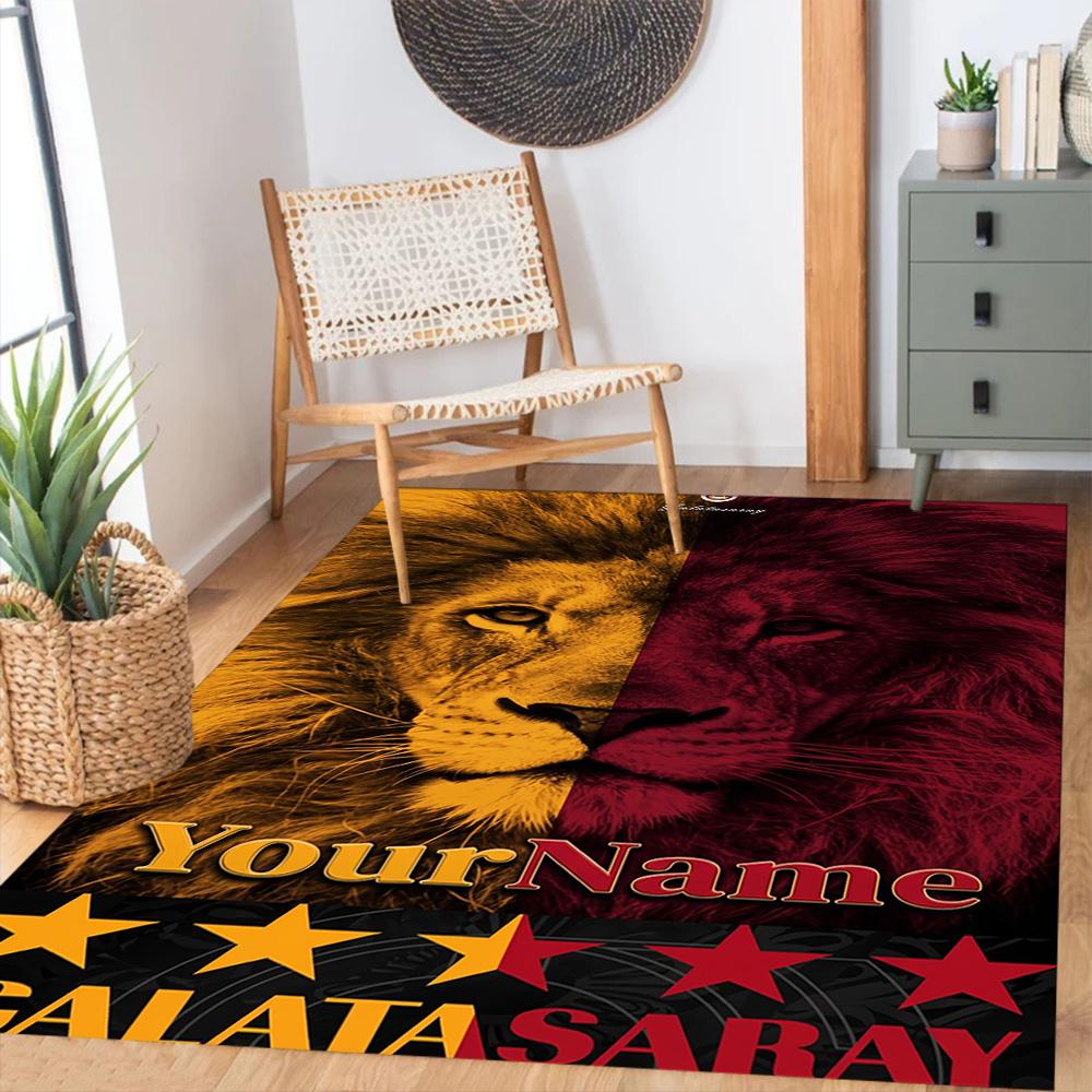 Galatasaray Personalized Text Floor Mat Suitable For Game Room Hallway Bedrooms Foyer Antislip Rug Anime Office Decor Wedding Party Gift