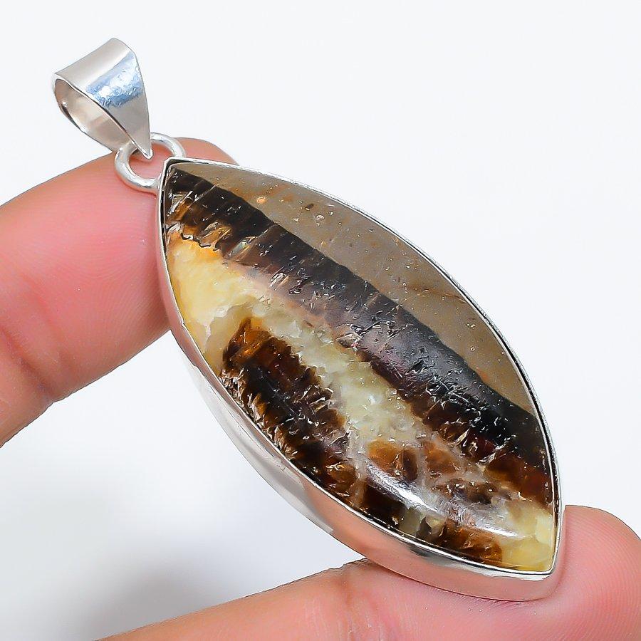 

Septerian Stone Gemstone Handmade 925 Sterling Silver Jewelry Pendant 2.56 SU-9900