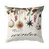 Federa per Cuscino di Natale Semplice Poliestere Stampato 45x45cm Copricuscino Decorativo per Divano Federa per Cuscino Arredamento per la Casa