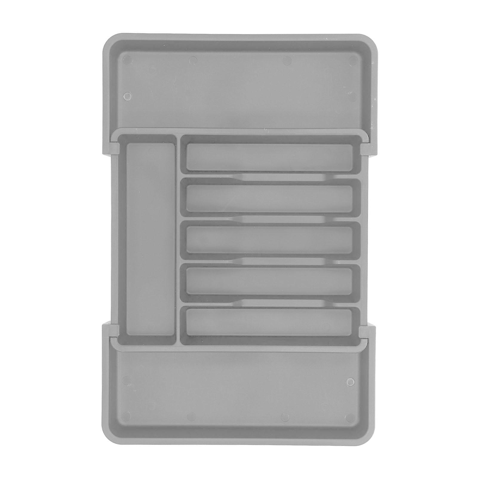 

Расширяемый органайзер для ящика Классифицированное хранение Лоток для столовых приборов Посуда Кухонная утварь для кухни Белый