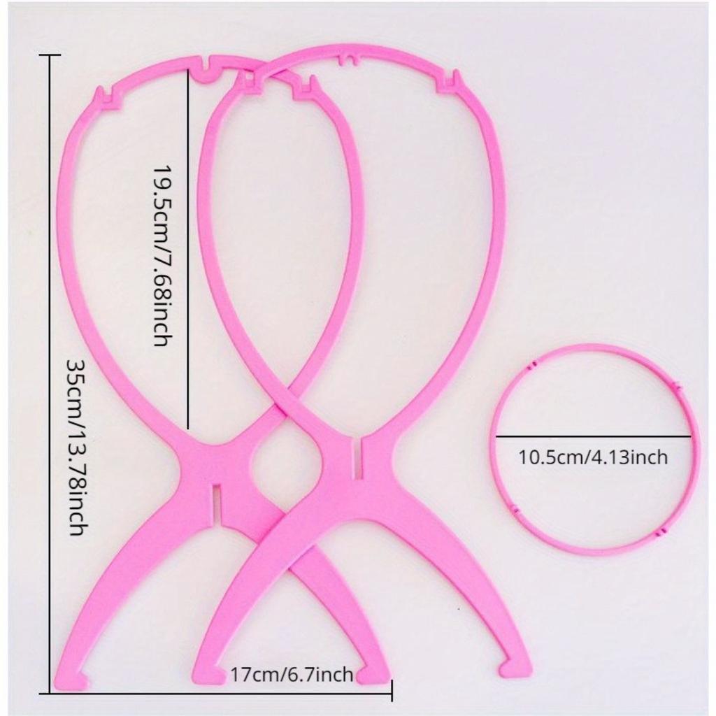 1pc Wig Stand Holder Portable Collapsible Wig Head Stands Plastic Wig Hat Stands Portable Folding Wig Hat Stand for All Wigs