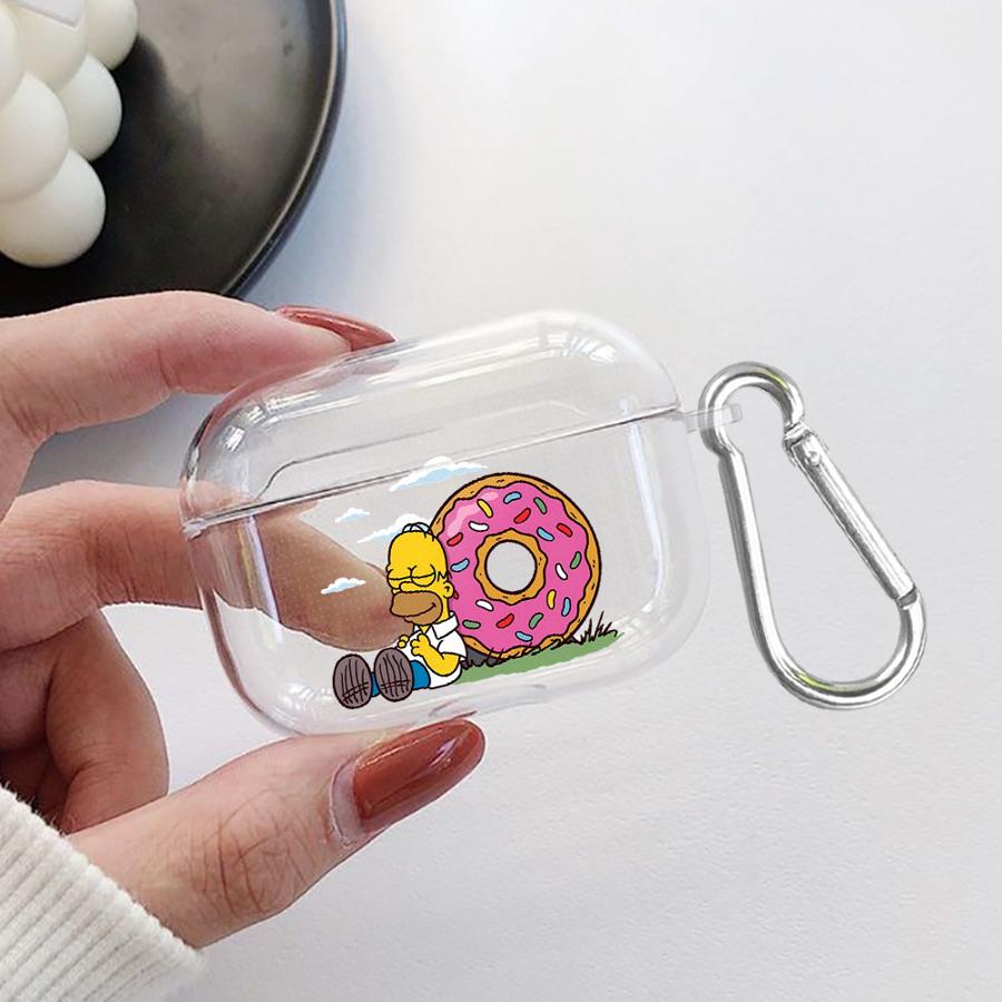 Clear Earphone Cases Cover Case For Airpods 3 Pro3 2 1 Pro2 Pro 4 Cartoon The Simpsons