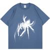 Hip Hop Tshirt Y2K Aesthetic Spider Streetwear TShirt Harajuku Punk Gothic Oversized T Shirt 2024 Hip Hop Loose Tops Tee Cotton