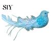 Festive Charm Home Decoration Glitter Feather Bird Ornament Sparkling Design with Clip Holiday Christmas Tree for Accent
