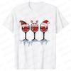 Christmas Wine T Shirts for Women Clothing Funny Cartoon Tshirts Kawaii Fashion Tshirt Tops Harajuku Womens YK Clothing