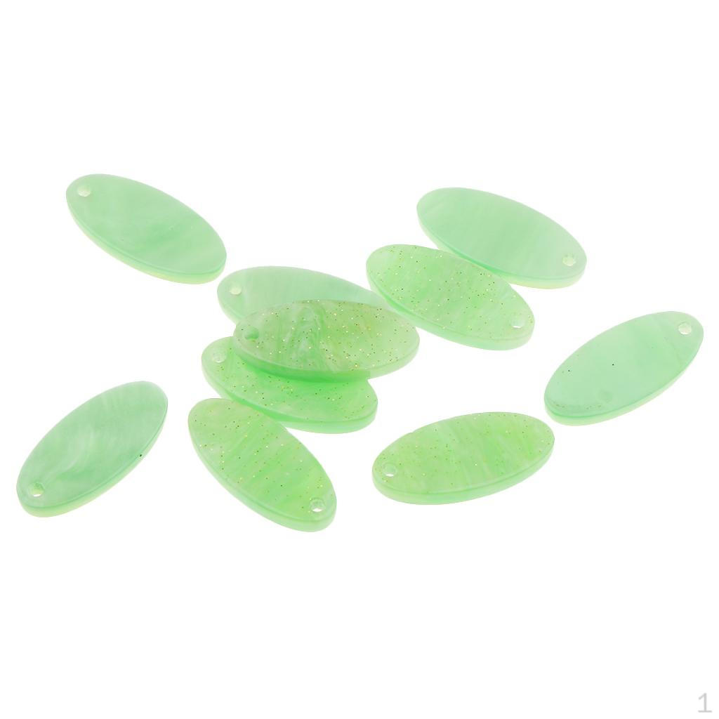 

10шт ацетатный акрил овальный кулон DIY серьги ювелирные аксессуары зеленый