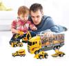 La Gacela Construction Vehicle 1 Storage 11 Mini Car Alloy DIY Working Pull Back Car Construction Work Indoor Birthday Gift Set, Car, Set, Car, Car,