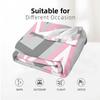 Layered Pink Gray Star Anime Cartoon Flannel Blanket Soft Warm Throw for Bedroom Sofa Car Kids Holiday Gift