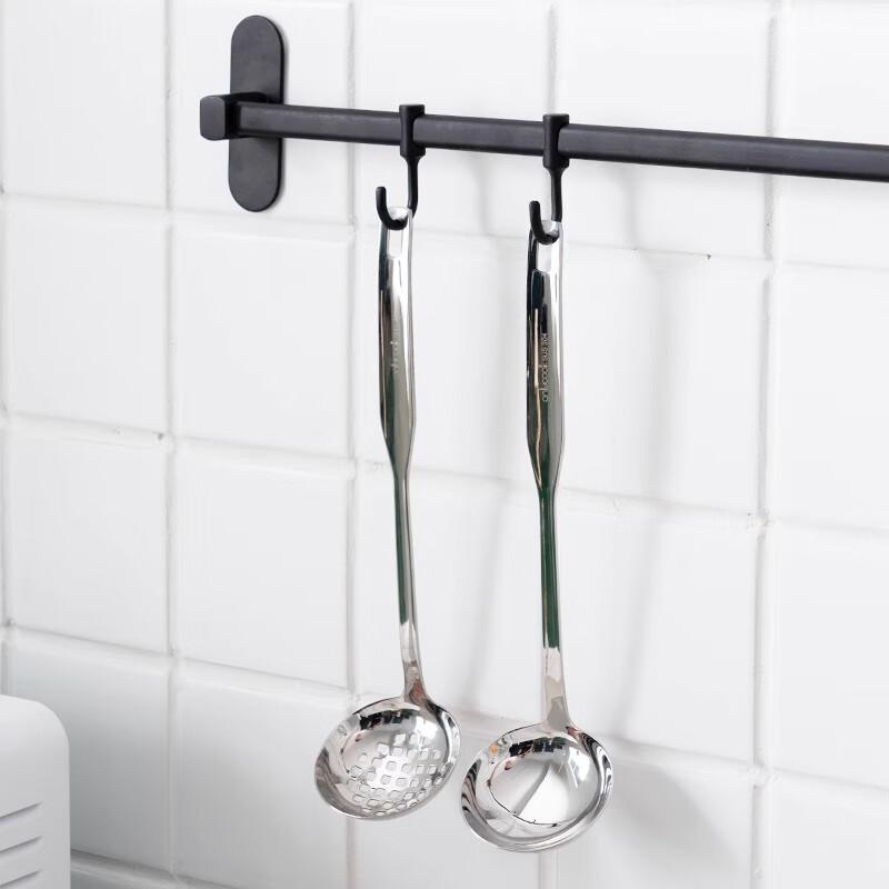 onlycook 304 Stainless Steel Soup Ladle and Skimmer Set, Thickened and Extended, 2-Piece Hot Pot Soup Skimmer Set