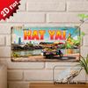 Pc Heai Metal Sign Outdoor Plaque Wall Decoration( X ) Vintage Metal Sign Riverside Market Theme Decoration