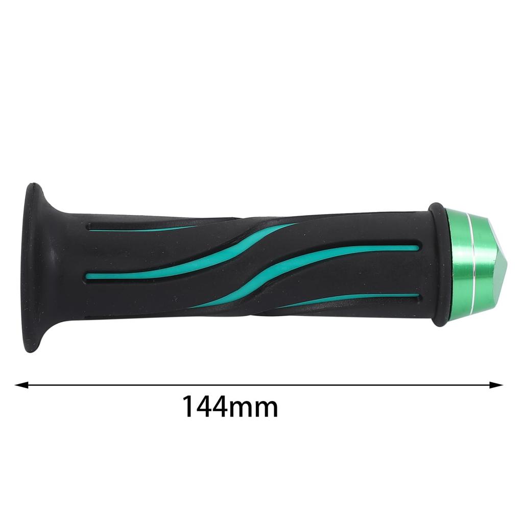 Nakira Bike Grip Moped Handle 0.9 Inches (22.2 Mm) Left and Right Set Rubber H Type (Green)