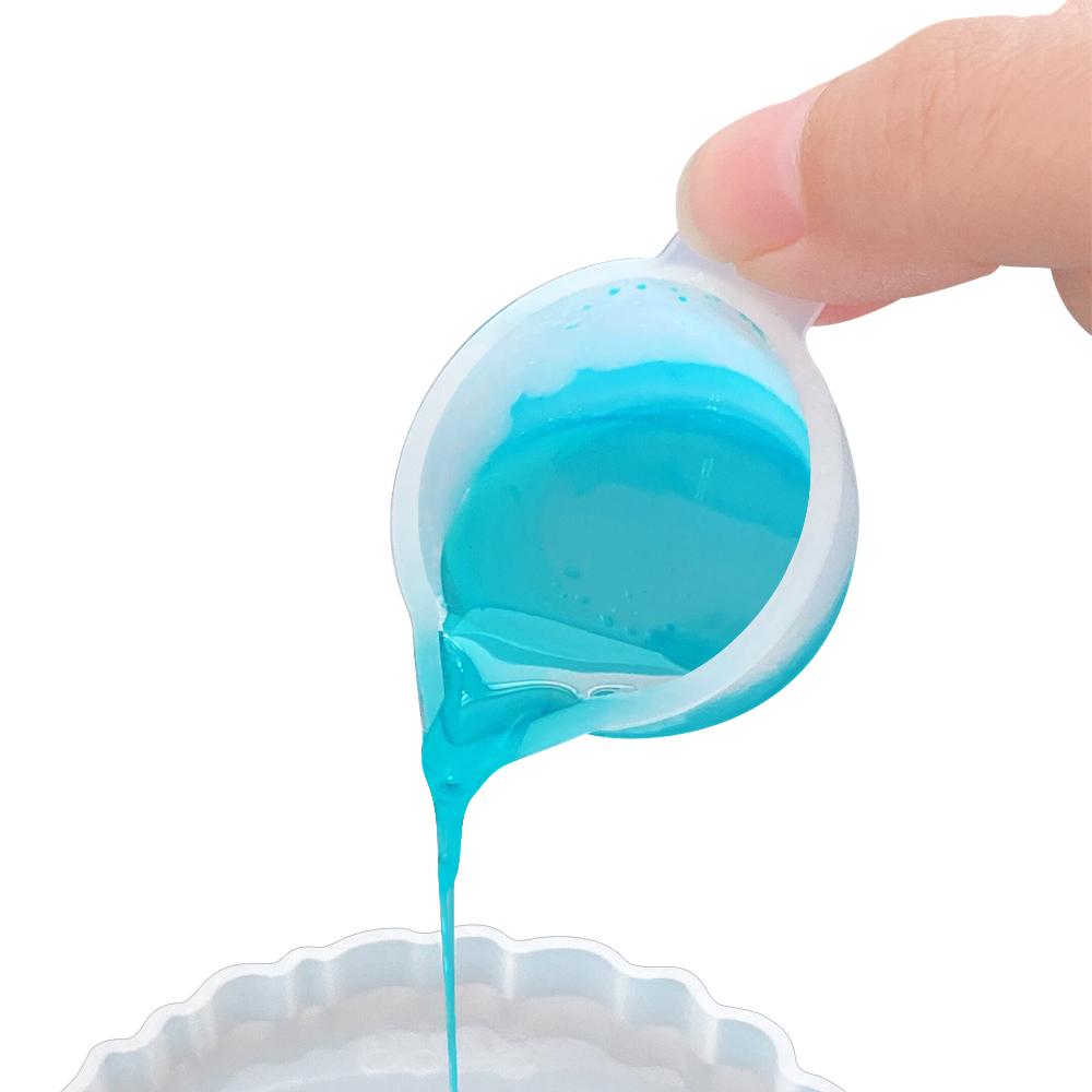 SZ032 Cupă de Amestecare Pigmenți Silicon DIY Reutilizabilă 5 Bucăți Mini Cupă Silicon pentru Nuanțare Culoare Instrumente Amestecătoare pentru Colorare Rășină Epoxidică UV
