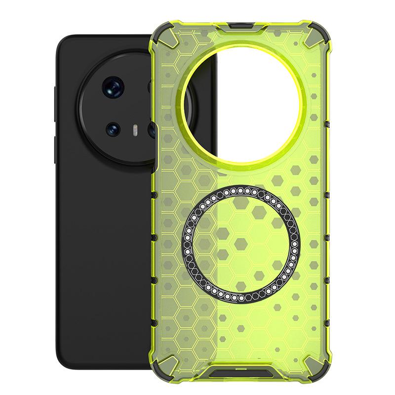 Applicable to Huawei mate70Pro honeycomb magnetic mobile phone case mate70 airbag nova13Pro protective case