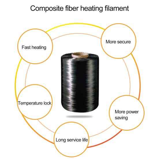 Heizfolie Intelligente Doppelsteuerung Drei-Gang-Schalter Schnellheizend USB-Aufladung Stromsparend Heizkleidung Wasserdicht Kohlefaser 9