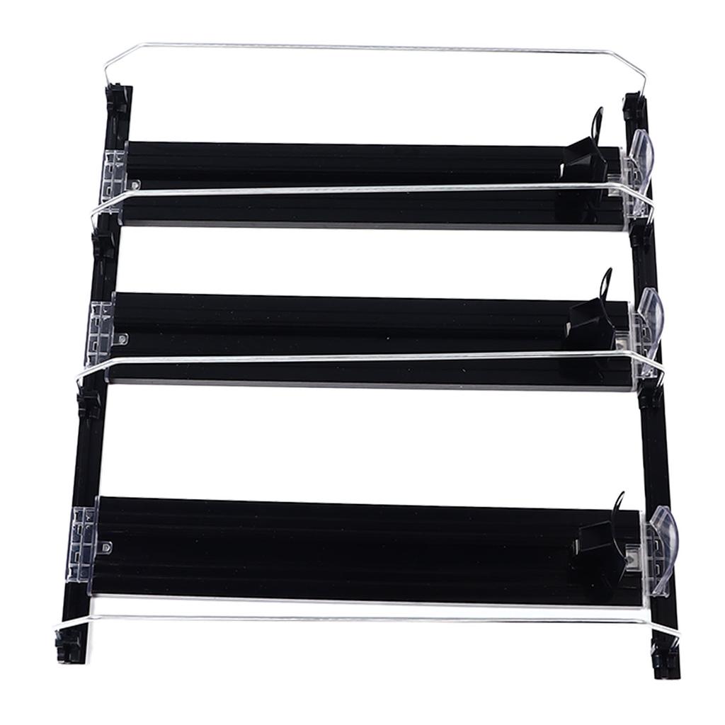 38cm Drink Organizer for Fridge Automatic Pusher Glide 12oz 16oz 20oz Soda Dispenser for Fridge Width Adjustable E