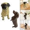 Animal Dog Statue Ornament Resin Realisitc Puppy Figure Home Decor Dog Model Figure for Office Desktop Garden Entry Living Room