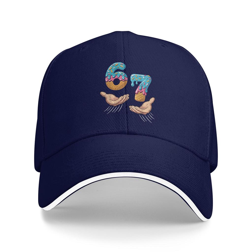 Six Seven 6 7 Ice Cream Hands Meme Baseball Cap Running Hippie High Quality Hip Hop Hats Male Fashion Design Baseball Caps