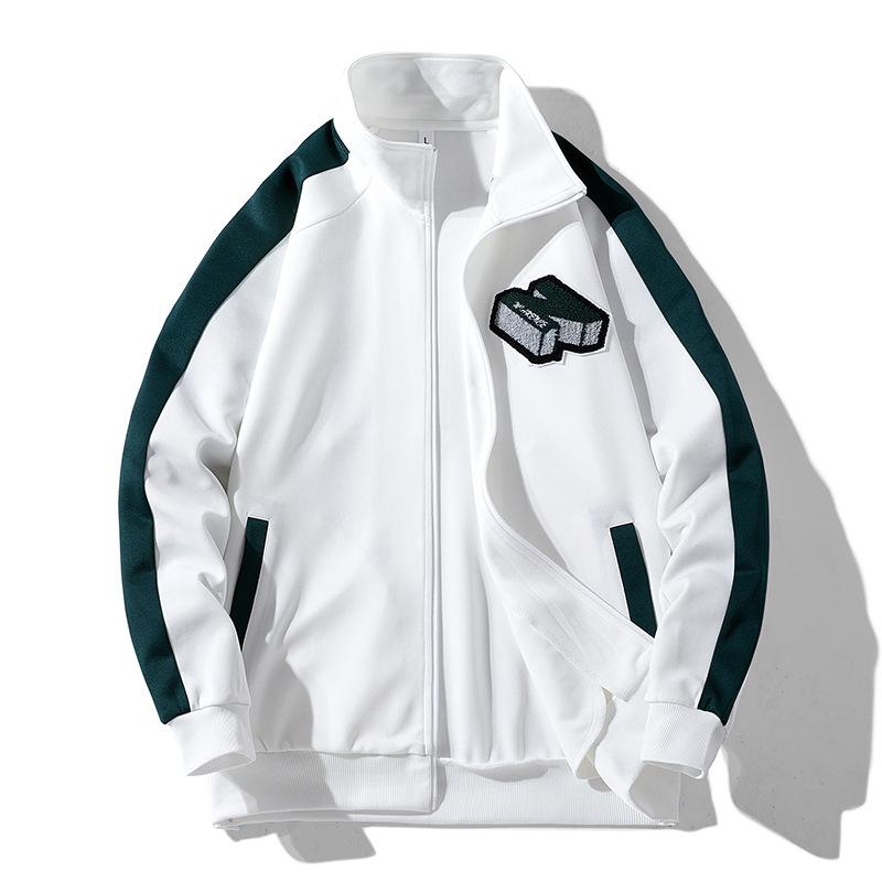 

Мужской кардиган, свитшот, вышитая молния, куртка с воротником-стойкой XXXL