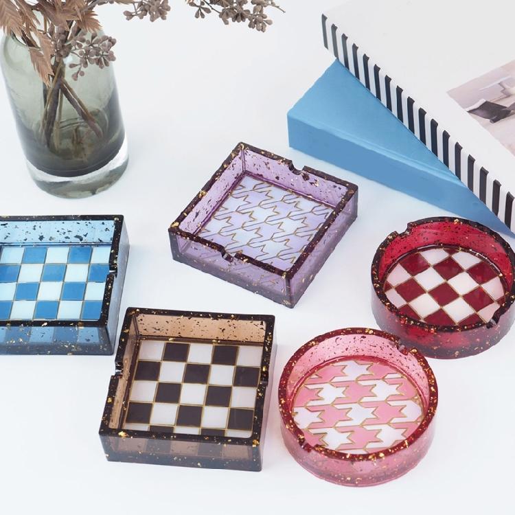 Round Square Ashtray Silicone Mold Resin Epoxy Silicone Mold Jewelry Casting