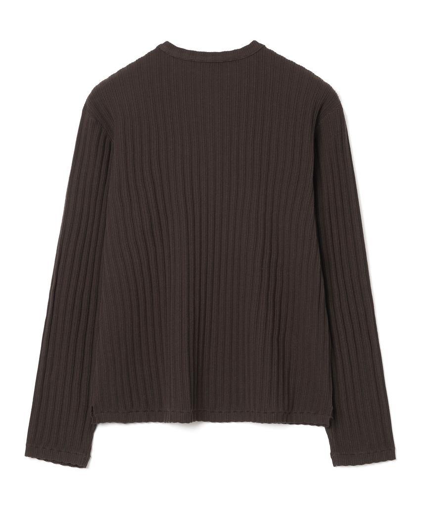 MILLO ARCHIVE Draft Henley Neck Knit [Brown]