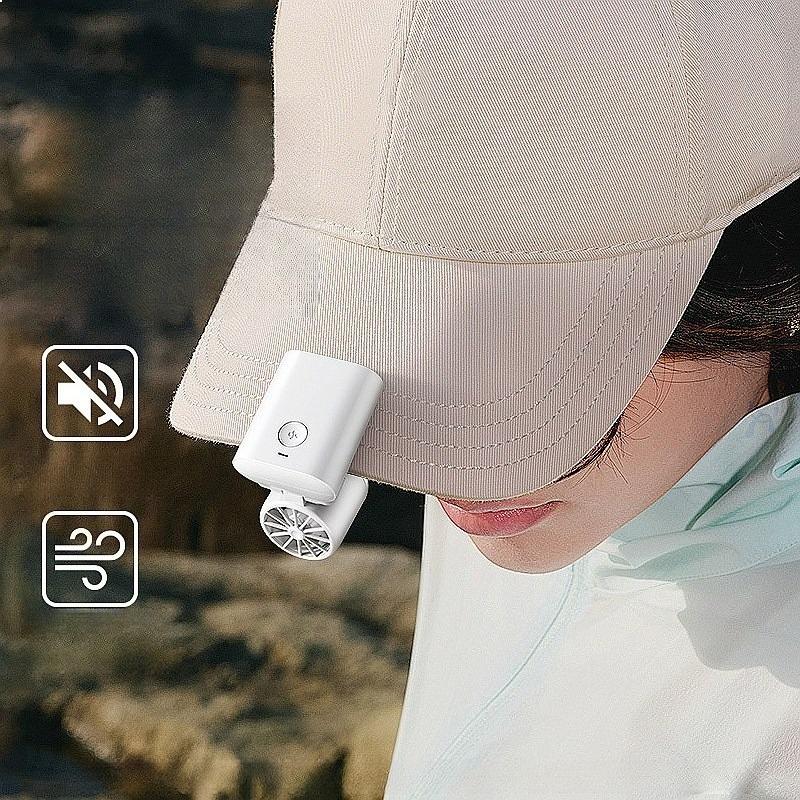 Small Cyclone Portable Buckle Fan Mini Handheld Waist Clip Leafless Hat Clip Fan Portable Air Conditioner Bladeless Fan