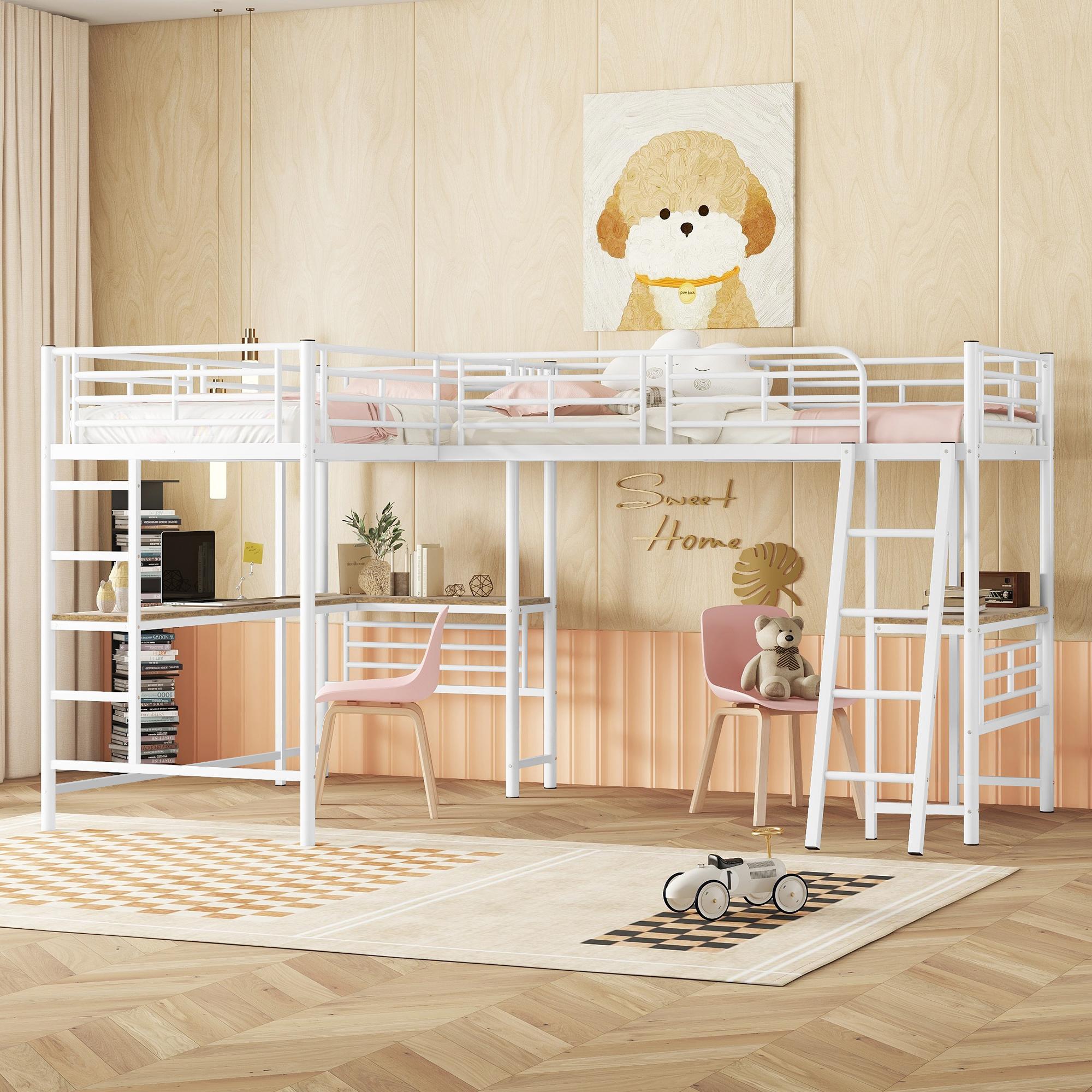 90*200cm Loft Bed, Two Bunk Beds