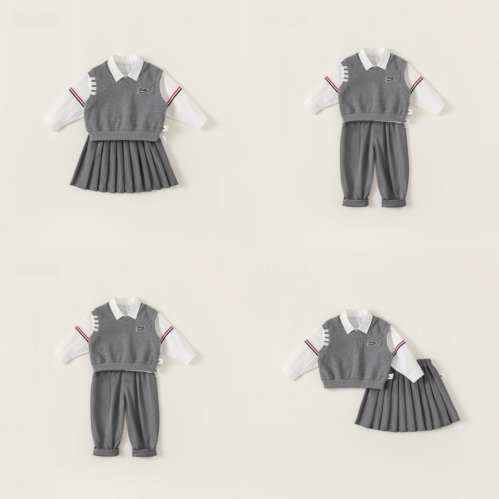 Schuluniform-Set für Kinder aus Polyesterstoff für Alter 3 bis 8 Jahre