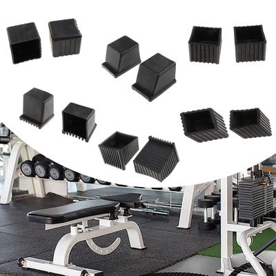 2 Stück Endkappe Quadratische Endabdeckung Fitnessgeräte Hohe Festigkeit AntiRutsch Fuß