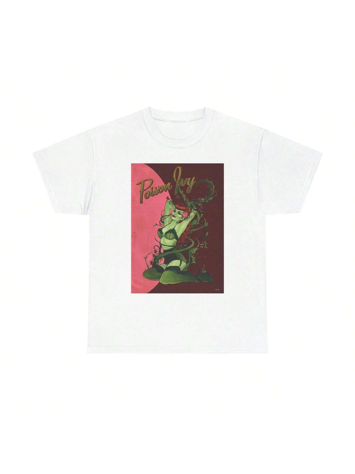 Poison Ivy Graphic T Shirt Apparel Retro Unisex Heavy Cotton Tee S разноцветный