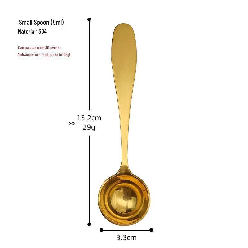 MDNG Gold Stainless Steel 5ml Measuring Spoons (4-Piece Set)