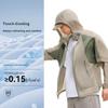 Li-Ning Outdoor CF Color Block UPF50+ Water-Resistant Ice Feel Comfortable Sun Protection Jacket Unisex jackets Brown Gray AFDW213-1