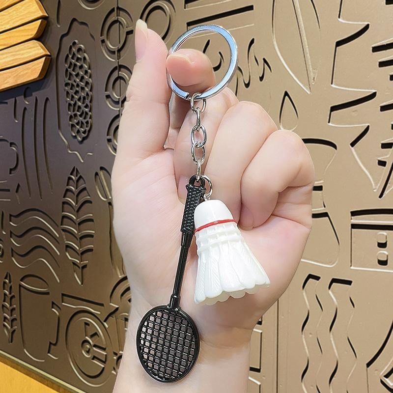 Mode Mini Bedeltje Badminton Racket Sleutelhanger Sleutelhouder Sleutelring Sleutelhangertje Badminton Hanger Sleutelring Voor Rugzakken En Sleutels