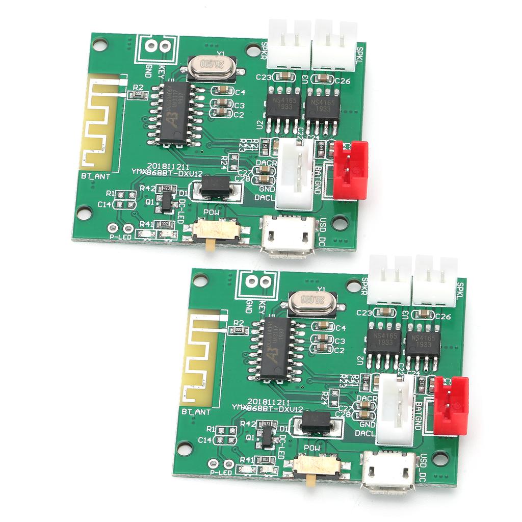 1 Pair Power Amp Module Amplifier Board O Stereo Sound Speaker for Bluetooth 5.0 TWS 3.7‑5V