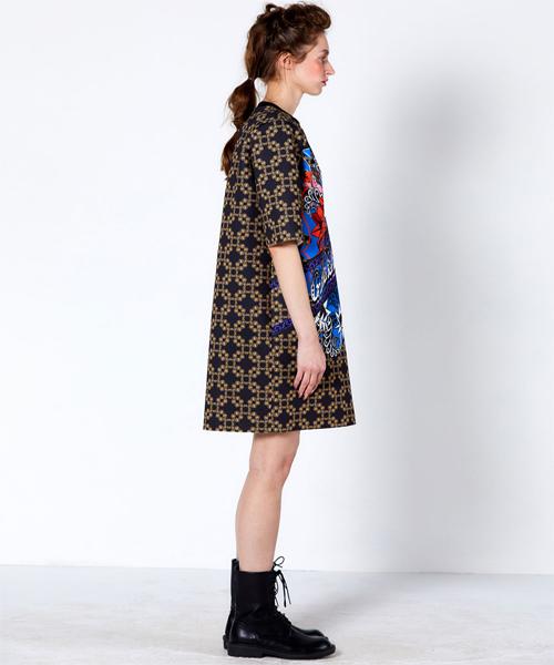 Greedius Print Neoprene Dress