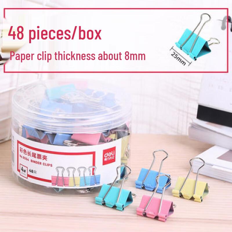 Deli 25mm Colored Metal Binder Clips