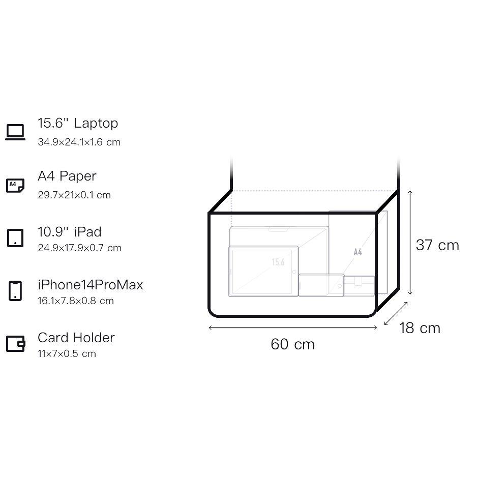 Maison Margiela 5AC Removable Adjustable Shoulder Strap Polyester Tote Shoulder Bag Women bags Black SB1WC0009P6436HA193