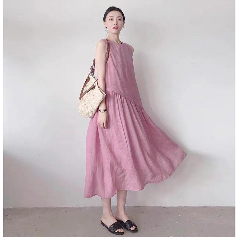 

Платье без рукавов однотонное 2XL красный