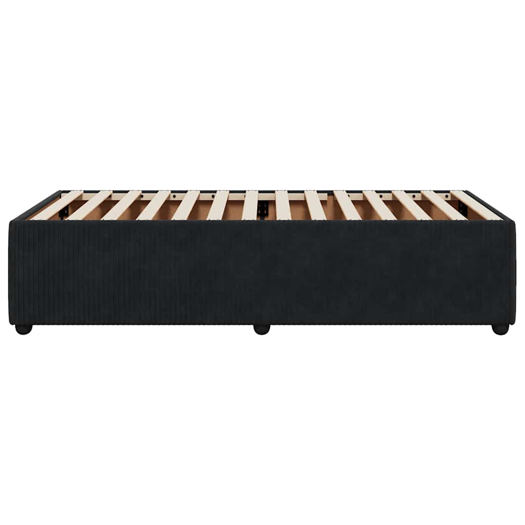 Black Bed Frame 35.4 x74.8  Velvet
