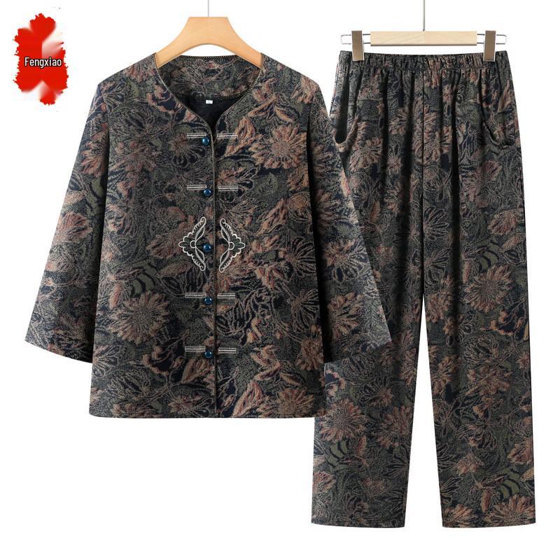 Elegant Floral Print Two-Piece Outfit for Women