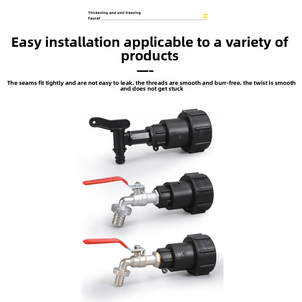 S60x6 Coarse Thread IBC Tank Tap Connecter X 2'' Water Coupling Adapter 1000L Garden Home Replacement Valve Fitting