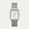 [RUMTTON] RUMTTON Men's Harbor Large Mesh Watch White Silver