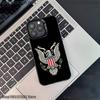 Flag American USA Phone Case For iPhone 17,16,15,14,13,12,11,Pro,XS,Max,Plus,Mini,SE4,E Black Matte Shockproof Cover