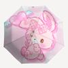 1pc Pink Bunny with Bowknot Automatic Opening Folding Umbrella - 8 Bone Iron Frame, Suitable for Fans, Travel, Daily Use, Gift for Fans.T039