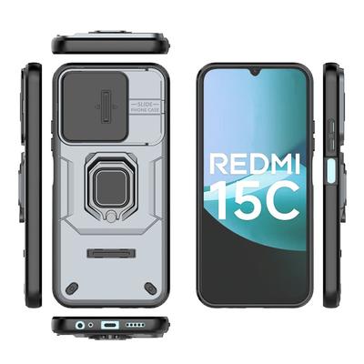 For Xiaomi Redmi 15C Case Xiaomi Redmi 15C Cover Slide Camera Protector Holder Bumper Protective Phone Cases On Redmi 15C Funda