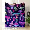 Colorful Mushroom Pattern Blanket for all seasons blanket lunch break throw gift
